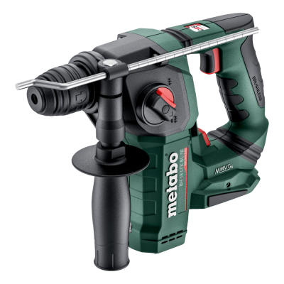 Martelo perfurador eléctrico Metabo BH 18 BL 16 Brushless verde e preto com empunhadura lateral