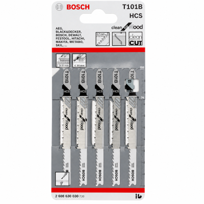 Pacote de lâminas de serra Bosch para madeira T101B HCS