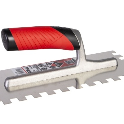 Espátula dentada com cabo vermelho e preto