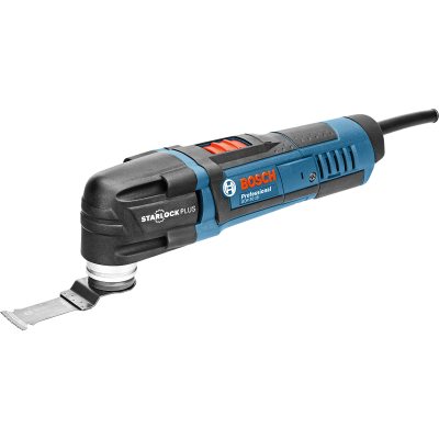 Ferramenta multifuncional elétrica Bosch azul e preta com lâmina metálica