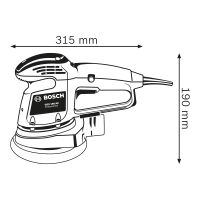 Lixador elétrico BOSCH GEX 150 AC Professional