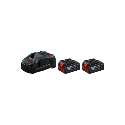 Carregador e duas baterias Bosch 18V 5.0Ah Li-ion