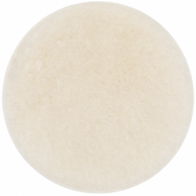 disco redondo de feltro creme