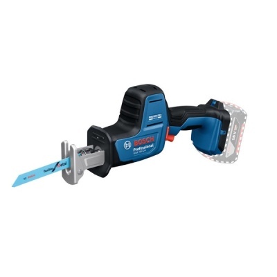 Serra sabre Bosch Professional azul e preto com lâmina azul para metal e bateria