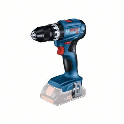 Berbequim elétrico Bosch azul com punho preto e detalhes vermelhos