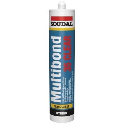 Tubo de cola e vedante transparente Soudal Multibond 35 Clear