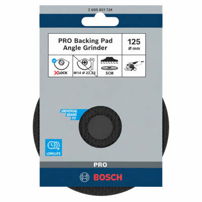 Embalagem do PRO Backing Pad para esmerilhadora angular Bosch de 125 mm