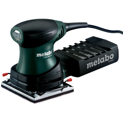 Lixadeira elétrica verde e preta Metabo FSR 200 Intec com coletor de pó