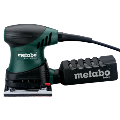 Lixadora elétrica Metabo FSR 200 Intec verde e preta com depósito de pó