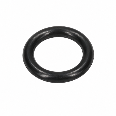 Anel de borracha preto circular