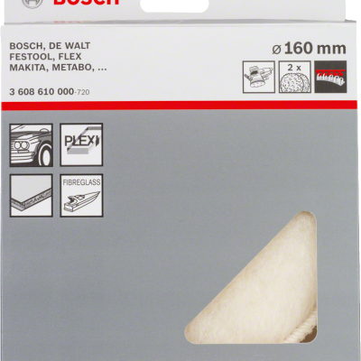 Embalagem de discos de polimento Bosch 160 mm com compatibilidade várias marcas