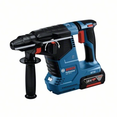 Martelete perfurador Bosch Professional azul e preto com punho lateral