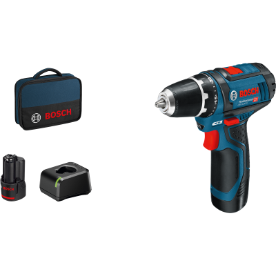 Berbequim elétrico Bosch Professional com bateria, carregador e estojo