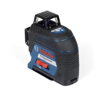 Nivelador a laser Bosch Professional GLL 3-80 visto em vários ângulos.