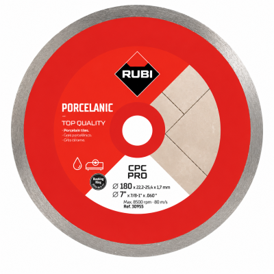 Disco de corte circular RUBI CPC PRO para azulejos porcelânicos