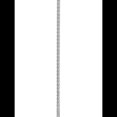 Varão metálico fino com textura espiralada e ponta azul