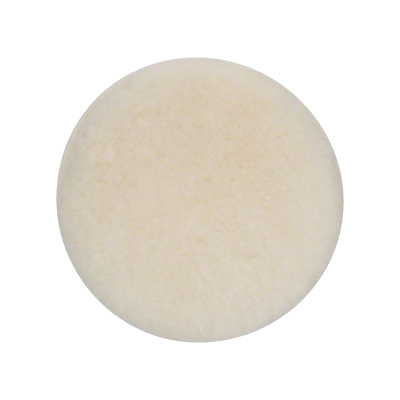 Disco redondo branco felpudo em fundo preto