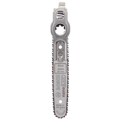 Ferramenta metálica multifuncional para madeira com inscrições visíveis