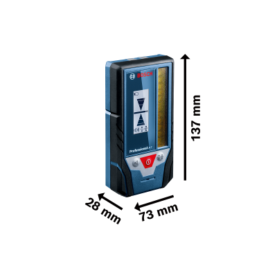 Detector de laser Bosch Professional LR 7 azul e preto com visor digital e botões