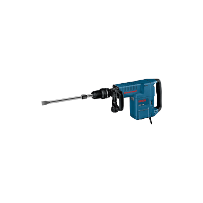 Martelo demolidor elétrico azul e preto com punho e texto BOSCH