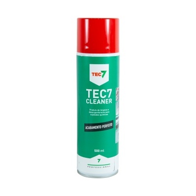 Lata spray Tec7 Cleaner 500 ml com tampa vermelha e corpo verde e branco