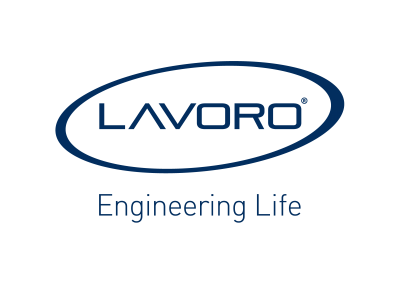 Logótipo LAVORO com o texto Engineering Life em azul escuro