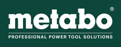 Logótipo Metabo com texto PROFESSIONAL POWER TOOL SOLUTIONS