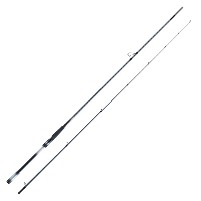 Duas partes de uma cana de pesca preta isoladas