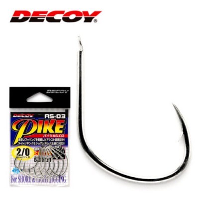 anzol de pesca metálico com embalagem DECORY AS-03 PIKE 2/0