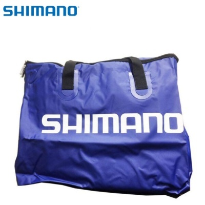 Saco azul SHIMANO com fecho e alças pretas