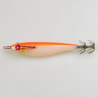 Isca de pesca artificial laranja com anzóis múltiplos