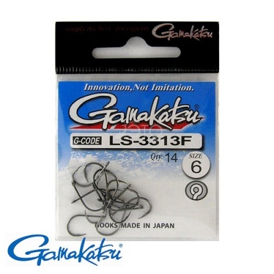 Embalagem de anzóis de pesca Gamakatsu LS-3313F tamanho 6 calibre 0.14