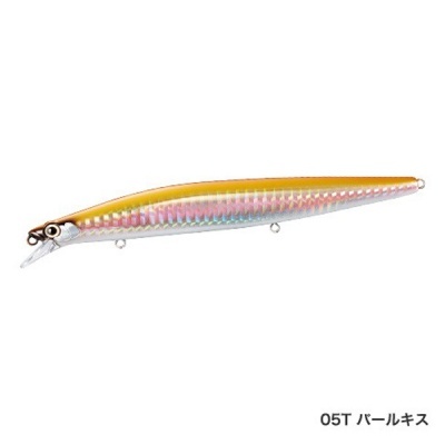 Isca de pesca metálica dourada e rosa com brilhos prateados