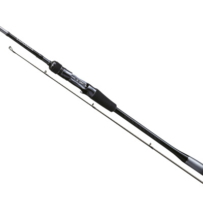 Varão de pesca preto com punho espumado e texto PARAMIS 4+