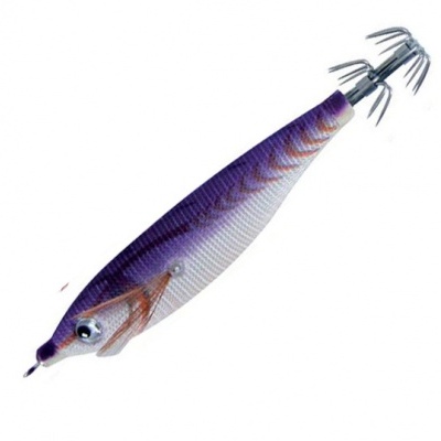 Isca de pesca em forma de lula com ganchos metálicos