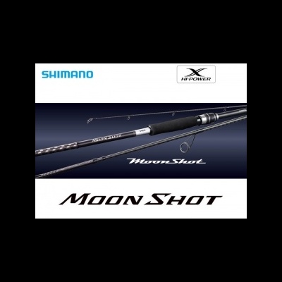 Varas de pesca Shimano MoonShot com cabo em espuma preta e detalhes prateados