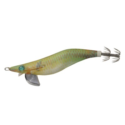 Isca de pesca em forma de lula com ganchos de metal