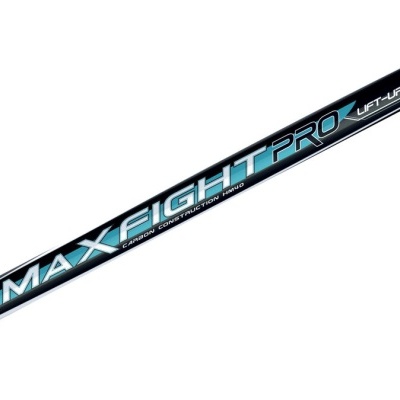 Cabo de taco de golfe preto e branco com texto MAXFIGHT PRO