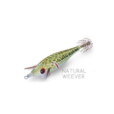 Isca artificial de pesca com forma de lula e padrão verde