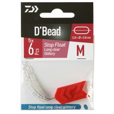 Embalagem de Stop Float D'Bead transparentes com efeito cintilante da marca Daiwa