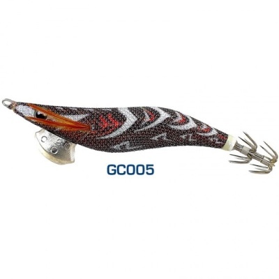 Isca de pesca com padrão colorido e anzol triplo