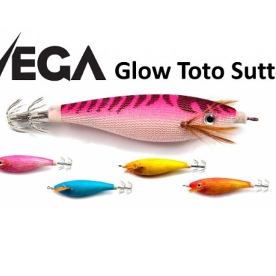 Iscas de pesca VEGA Glow Toto Sutte em várias cores e formatos