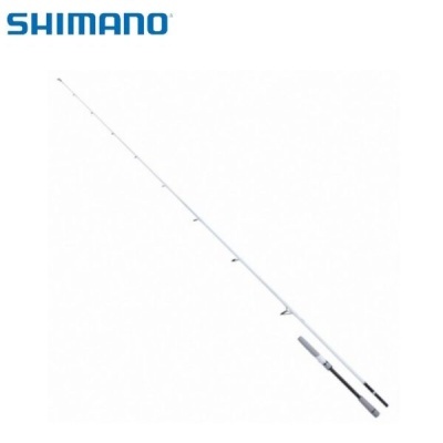 Cana de pesca branca com cabo preto e branco da marca SHIMANO