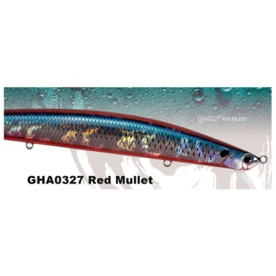 Isca de pesca Red Mullet GHA0327 com cores vivas e padrão de escamas