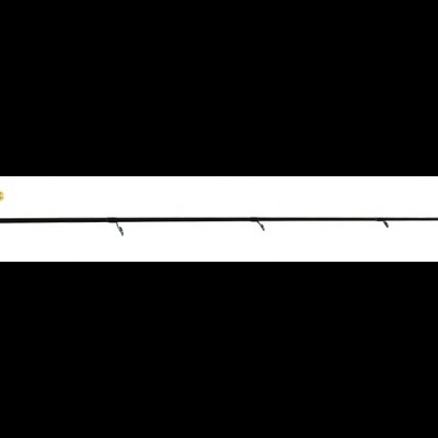 Cana de pesca preta com detalhes dourados e prateados e texto TAIGEKI ULTRALIGHT