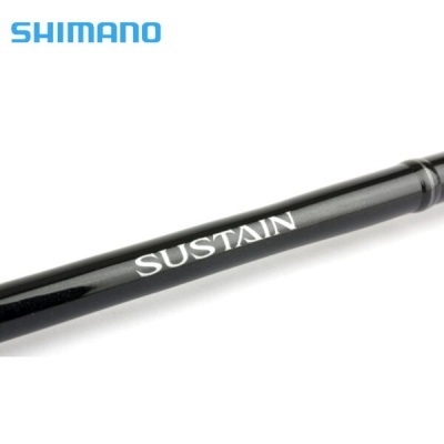 Cabo ou vara preta Shimano com texto SUSTAIN