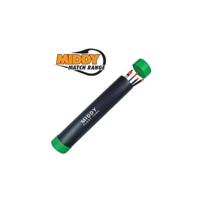 Cilindro preto com tampas verdes e 3 bóias de pesca laranja e branca