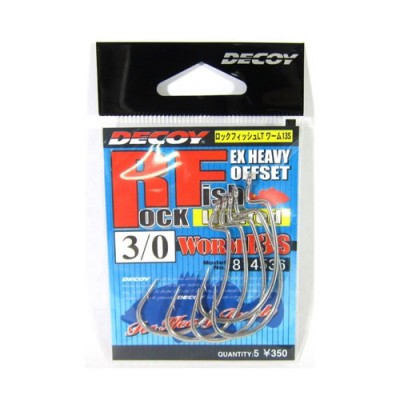 Embalagem de anzóis metálicos prateados da marca DECOY