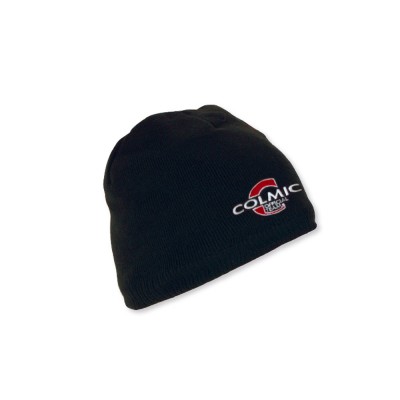 Gorro preto com logótipo COLMIC vermelho e branco