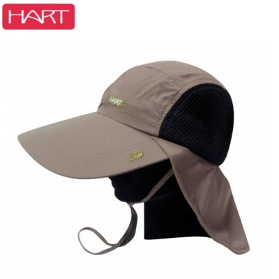 Boné de proteção HART bege com tecido respirável preto nas laterais